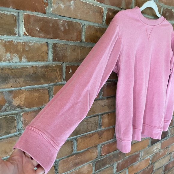 LULULEMON all yours crew *terry cotton* heathered azalea pink size 2-4 - Picture 6 of 9